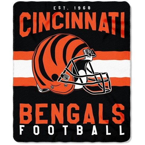 Cincinnati Bengals NFL Northwest 50"x60" Singular Soft Fleece Throw Blanket Cover