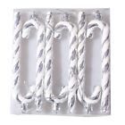 6 Pcs Pendant Twisted Plastic Candy Canes Christmas Tree Ornaments
