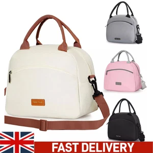 Insulated Lunch Bag Adult Woman Cool Food Storage Tote Box Shoulder Bag Small - Picture 1 of 16