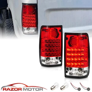 1989-1995 Toyota Pickup Truck Red Clear LED Taillights Bulb Socket Included Pair - Picture 1 of 9