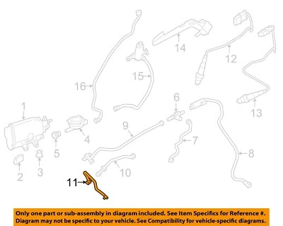 Componentes de emisión BMW OEM 17-21 340i xDrive - Tubo de ventilación 11157642546 Foto 1 de 2