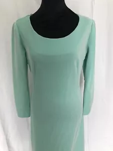 Vintage Green Dress 1940s Era Nylon Cool Mint Dress - Picture 1 of 11
