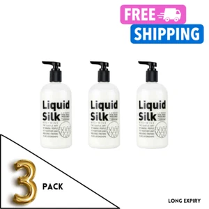 Liquid Silk Water-Based Personal Lubricant – 3 x 250ml Bottles with Pump Dispens - Picture 1 of 3