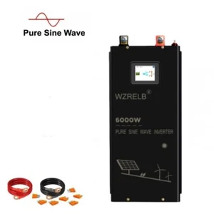 6000W Pure Sine Wave Inverter 72V to 120V 240V Split Phase Solar Home Car Motor - Picture 1 of 9