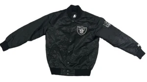 Las Vegas Raiders Jacke Herren L schwarz Starter Black Label Satin gesteppt *LESEN* - Bild 1 von 13