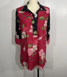 Soft Surroundings Blouse Cotton Garden Floral XS - Picture 1 of 8