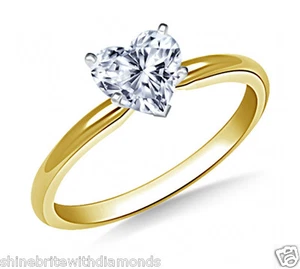 1,50 ct Herzschliff Solitär Verlobungsring Ehering massiv 14 K Gelbgold - Bild 1 von 3