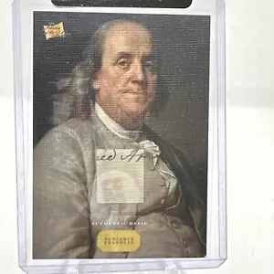 2023 Stücke der Vergangenheit BENJAMIN FRANKLIN Leinwand HANDSCHRIFT authentisches Relikt!! - Bild 1 von 4