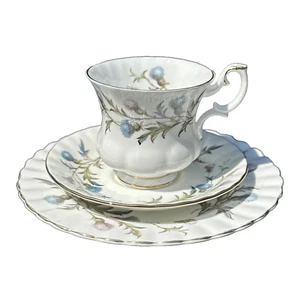 Royal Albert Brigadoon Coffee Trio Cup Saucer Side plate - Picture 1 of 8
