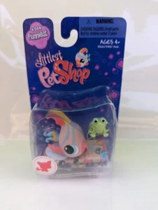 Littlest Pet Shop Single Pack Pet Figure #884 - Angel Fish with Frog NEW Sealed - Picture 1 of 2