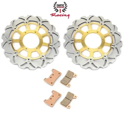 2 rotores de disco de freno delanteros y pastillas de freno para Honda CBR1000RR CBR 1000RR 2006-2007 Foto 1 de 4