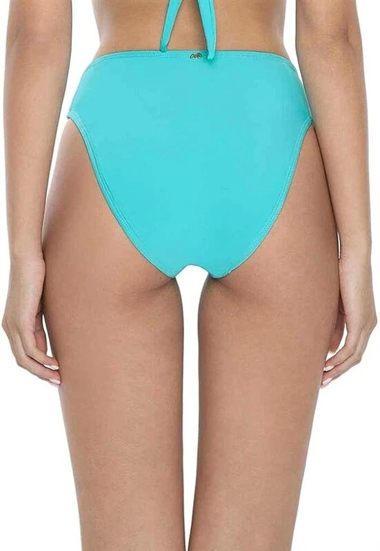 Pilyq Saltwater Hillary M High-Waisted Bikini Swim Bottom Blue 112004