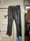 MENS ROK HAND CRAFTED SIZE 36x32 BLACK Distressed STRETCH JEANS 
