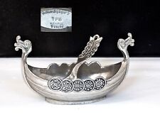 Salty Row Boat Pewter Salt Cellar with Spoon By Basic Spirit