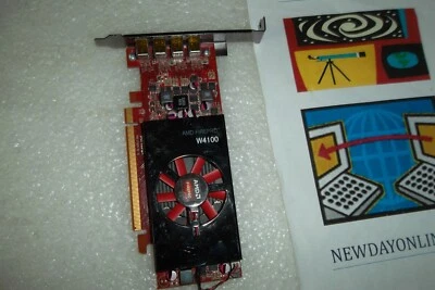 Dell  25D14 AMD FirePro W4100 PCIe Graphics Video Card 2GB DDR3 4x mDisplayPort - Image 1 of 4