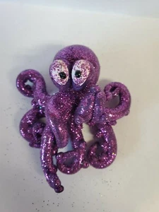 OCTOPUS Christmas Ornament HAND MADE Polymer Clay PURPLE - Picture 1 of 3