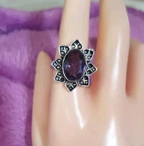 Gypsy Star Purple Bohemian Hippie Ring size 9 - Picture 1 of 7