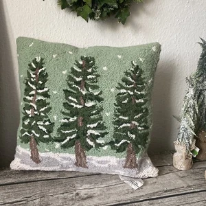 FUNDA DE ALMOHADA + cojín interior, Navidad, árbol, 45x45 NUEVO, lana orgánica, comercio justo 0047 - Imagen 1 de 8