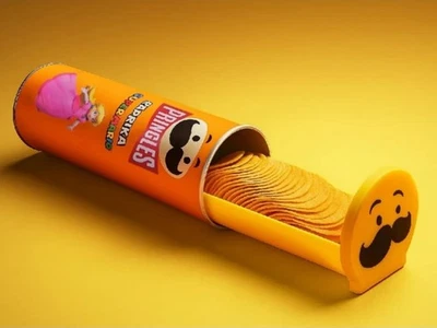 Pringles Chips Slider Tray With A Functional Lid Any Colour