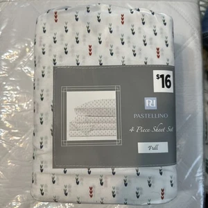 Pastellino Polyester Full Sheet Set 4-piece Multi Color/Green Light Weight #234A - Picture 1 of 4