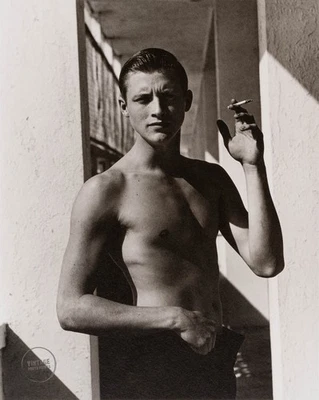 Foto artística de colección Herb Ritts impresión James modelo masculino grabado duotono 1985 mate 12x14 Foto 1 de 2