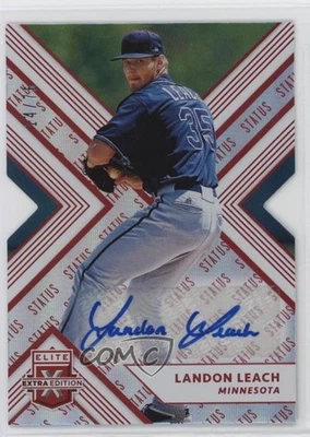 2018 Panini Elite Extra Edition Status Red Die-Cut /75 Landon Leach #121 Auto - Image 1 of 2