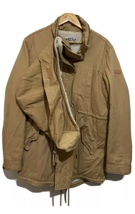 Samson & Taylor Size XL Men’s Brown Hoddie Pockets Zip Button Shearling Collared - Bild 1 von 14