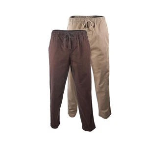 Quiksilver Men's Pant Stretch Canvas Beach Drawstring Twill & Dark Brown - Picture 1 of 15