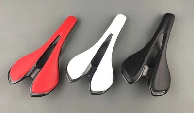 Cojín de sillín de asiento de fibra de carbono MTB bicicleta de carretera carreras hueco 270x143 mm ~ Foto 1 de 4