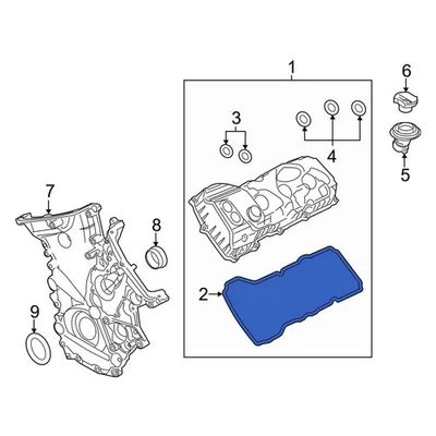 For Lincoln Navigator 2018-2026 Lincoln ML3Z6584G Left Engine Valve Cover Gasket Foto 1 de 2