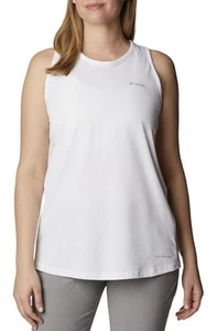 Columbia Women's Omni-Wick Active Tank Top Small White Hiking Sleeveless Shirt - Picture 1 of 4