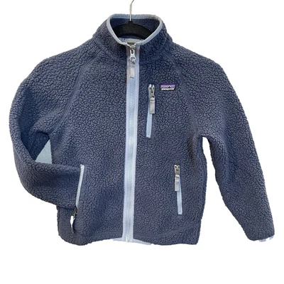 Patagonia Youth Kids Small 7-8 Retro Pile Fleece Full Zip Sweater Jacket - Image 1 of 4