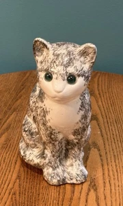 Gebrauchte Vintage edle sitzende Elpa Alcobaca graue Katze Katze Portugal Figur - Bild 1 von 5