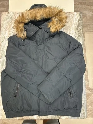 Marc New York Men's Faux Fur Hooded Bomber Full Zip Jacket Size XXL - Image 1 of 4