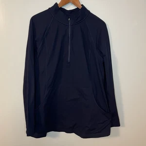 J Jill Fit Performance Zip Hoodie Langarm Pullover Navy Damen Größe L - Bild 1 von 5