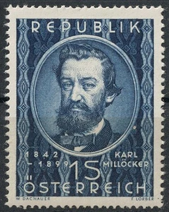 AUSTRIA 1949 Karl Millocker MNH** - Bild 1 von 1