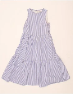 J. CREW Womens Sleeveless A-Line Dress US 00 2XS Blue Striped Cotton AQ14 - Picture 1 of 4
