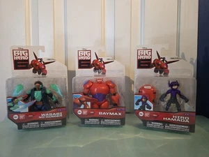 Big Hero 6, BAN DAI LOT of 3, BAYMAX, Hiro Hamada, Wadabi No-Ginger. Figuren NEU - Bild 1 von 5