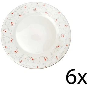 6er Set Kuchenteller D 20 cm Neuerer elfenbein Goldrand Golddekor Elfenbein gebr - Bild 1 von 4