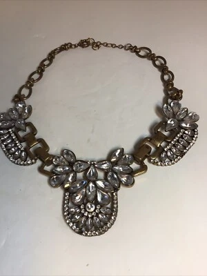 J. Collar babero con racimo de cristal transparente victoriano Crew  Foto 1 de 4