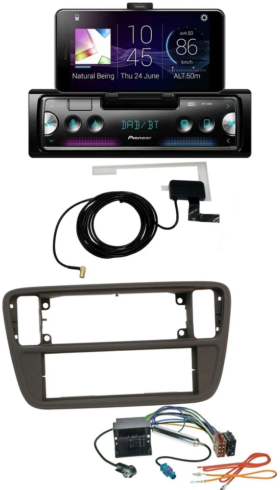 Pioneer DAB Bluetooth MP3 USB Autoradio für VW Up (AA, AAN, 2011-2016) - Bild 1 von 4