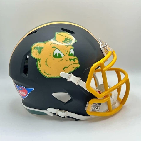 Baylor Bears CUSTOM Concept Matte Black Sailor Bear Mini Football Helmet Cover
