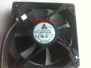 Delta AFB1224M 12CM 12025 24V 0.18A 3-wire dual ball cooling fan - Picture 1 of 2