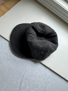 Vintage 1980er J.CREW dunkelgrau Wollmischung Ösen Baker Boy Kappe Zeitungsjunge hergestellt in den USA - Bild 1 von 4