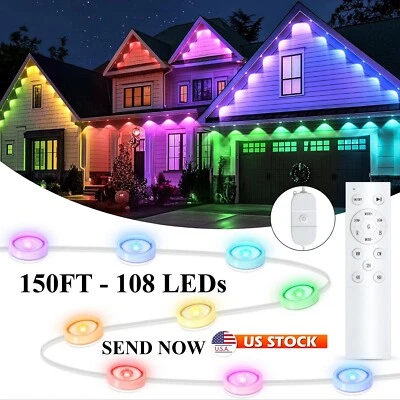 Smart Rainbow Permanent Outdoor LED Light 150FT with 108 LED Eaves Lighting New - Image 1 of 4