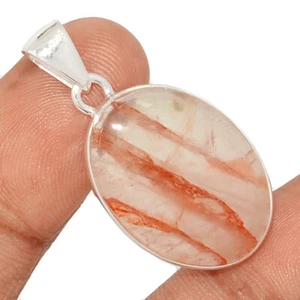 Natural Hematoid Quartz 925 Sterling Silver Pendant Jewelry CP60133 - Imagen 1 de 1