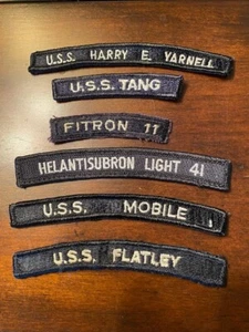U.S. NAVY - RANK PATCHES & SHIP TAB (LOT 1) - 12 Pieces - Picture 1 of 2
