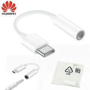 Genuine Original Huawei CM20 USB-C Headset To 3.5mm Audio Jack Adapter White