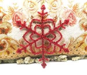 DESIGNER'S EXCELLENCE RED GLITTER AND ICED LASER CUT SNOWFLAKE ORNAMENT 8 IN - Picture 1 of 10