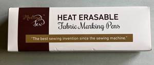 Madam Sew Heat Erasable Fabric Marking Pens with 4 Refills for Quilting, Sewing